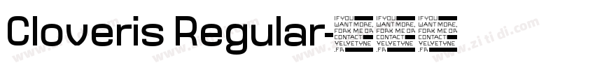 Cloveris Regular字体转换